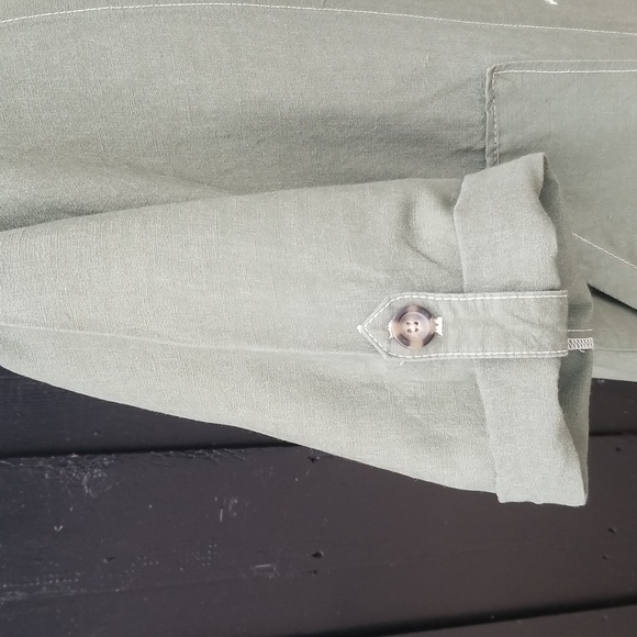 Pull and Bear Linen Blend Trench Coat - Picture 12 of 14